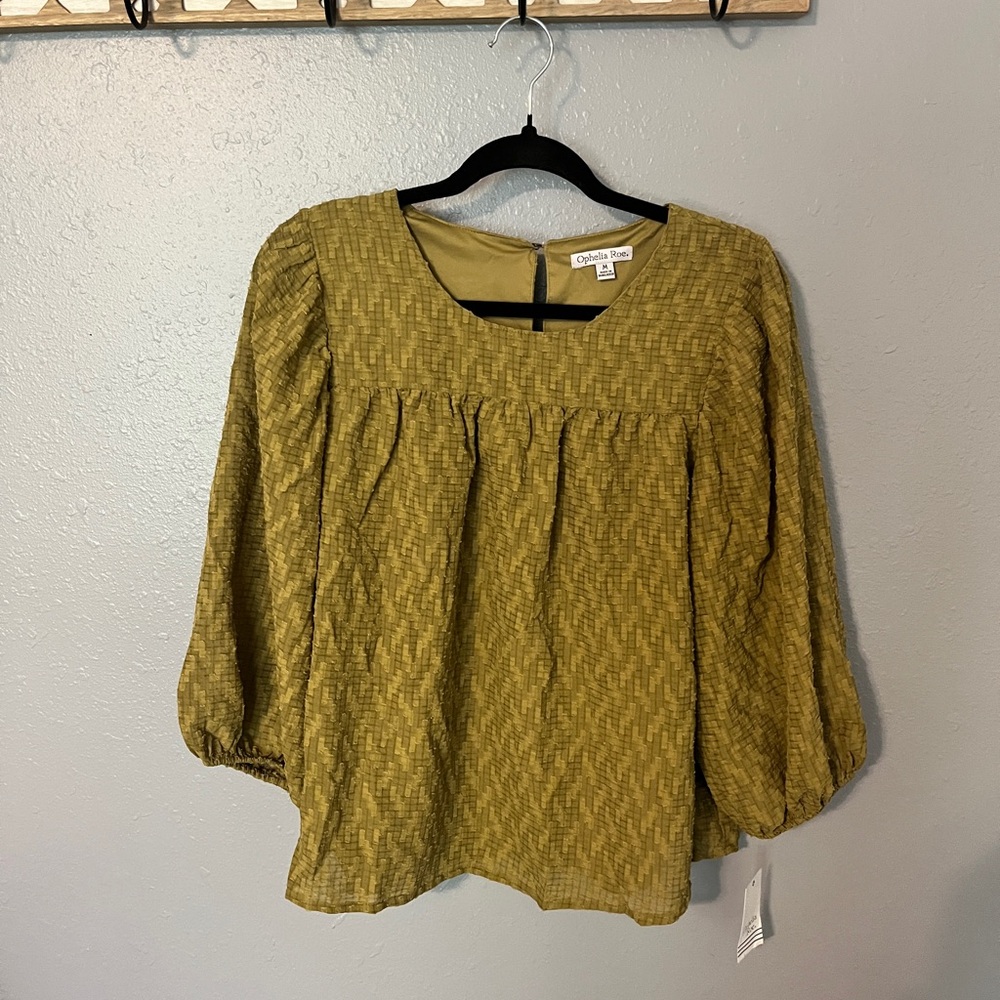 Ophelia Roe Olive Women's Blouse